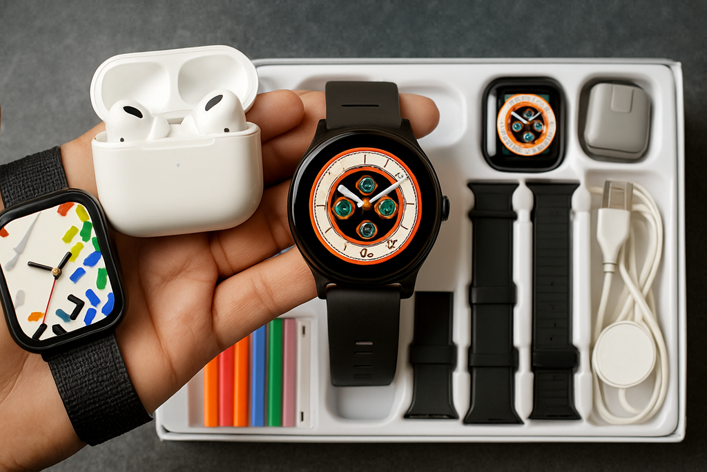 Crown H39 Ultra 2 Smart Watch Gold Edition With 7 Straps